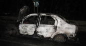 В Мордовии сгорел Renault Logan на трассе в Лямбирском районе