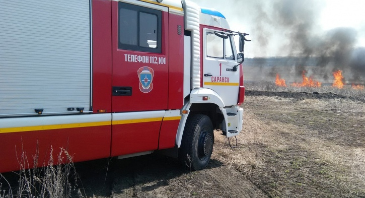 На территории шести районов Мордовии прогнозируется 4 класс пожарной опасности