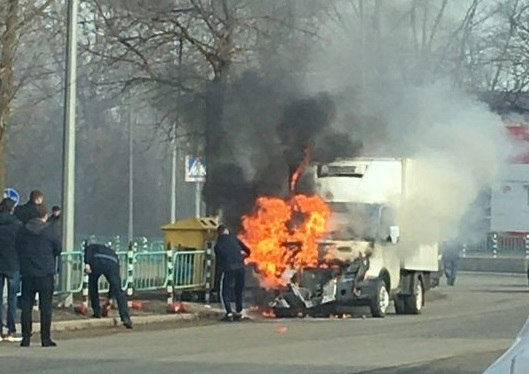 В Саранске произошло возгорание грузовика