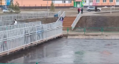 В Саранске могут закрыть пешеходный мост из-за весеннего паводка