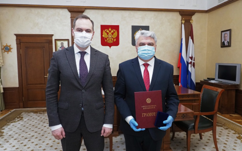 Артем Здунов поздравил мэра Саранска с юбилеем